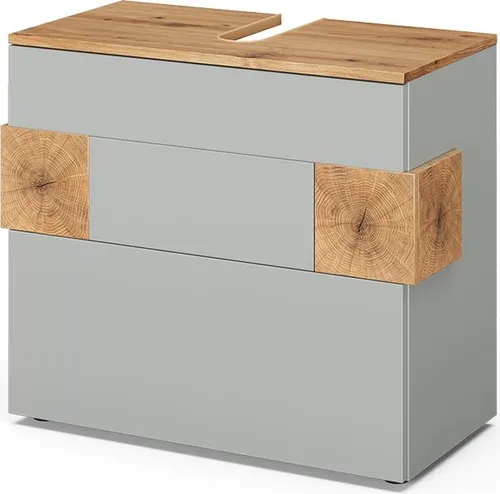 Vicco Waschbeckenunterschrank Eden, Grau/Artisan, 70 x 64,5 cm mit 2 Schubladen