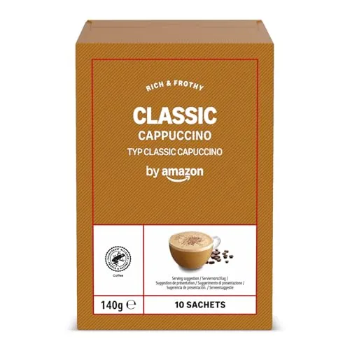 by Amazon Cappuccino-Beutel 10 * 14g 10er-Packung – Rainforest Alliance-zertifiziert