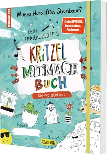 buch4you: Dein unglaubliches Kritzel-Mitmach-Buch: Kids-Edition ab 7 - Malbuch für kreative Kinder ab 7 Jahren, fördert die Fantasie und bietet unzählige Mitmachmöglichkeiten für stundenlangen Spaß.