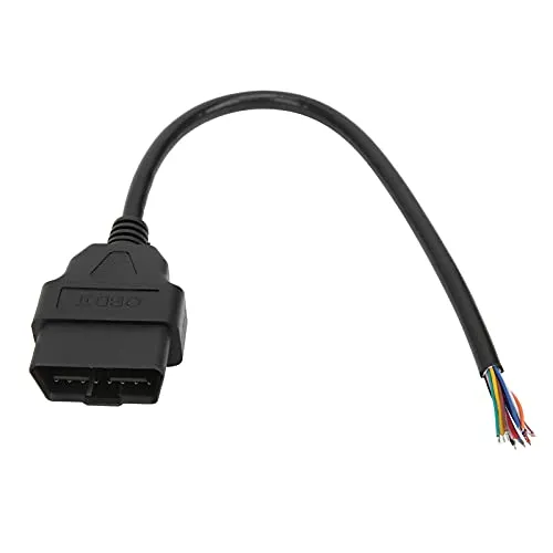 ABS 16Pin OBD2 Kabel, OBD2 Stecker Adapter 16Pin Stecker Kabelstecker Diagnosewerkzeug Passend für ELM327 Verlängerung 30cm Verlängerung Stecker Diagnosekabel