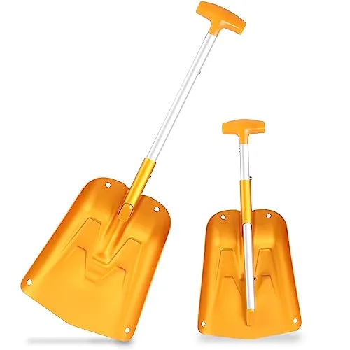 AceCamp® Schneeschaufel [65,5cm] - für Camping, Garten und Outdoor - Faltbarer Spaten - Spaten Garten - Schaufel für den Winter - Sparten - Schaufel Garten - Klappspaten - Klappschaufel - Aluminium