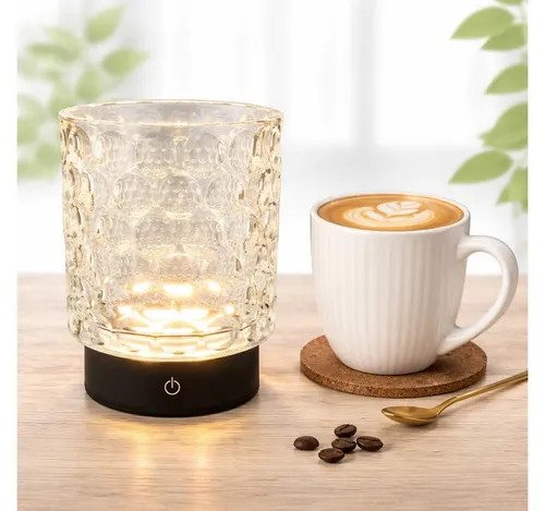 Briloner Leuchten Tischleuchte LED Tischlampe Glas Akku Indoor Outdoor, LED fest integriert, 2700K