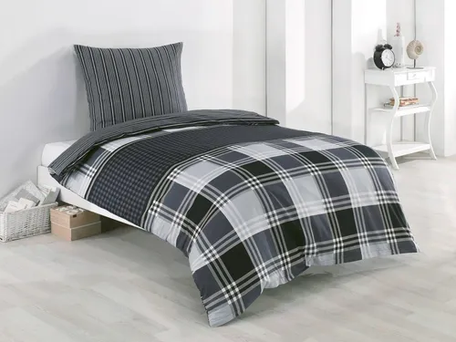 Buymax Wendebettwäsche Set 135x200 cm - Bettwäsche-Set aus 100% Baumwolle Renforcé, atmungsaktiv und pflegeleicht. Hochwertiger Reißverschluss, ideal für ein angenehmes Schlafklima.