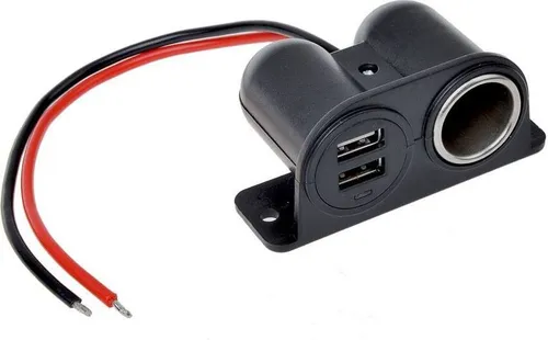 IWH Steckdose mit USB 12/24 Volt 2100 mA Belastbarkeit Strom max.=4.2 A (019010)