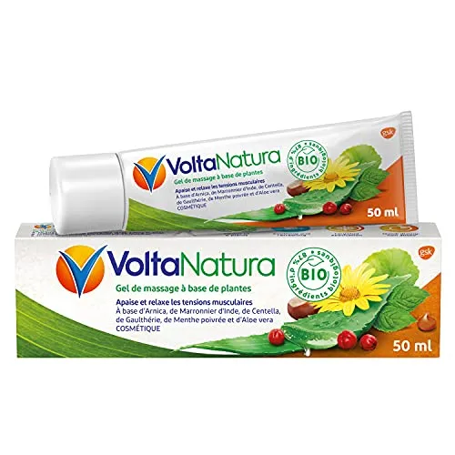 Voltanatura Massagegel auf pflanzlicher Basis, beruhigt und löst Muskelverspannungen, 50 ml