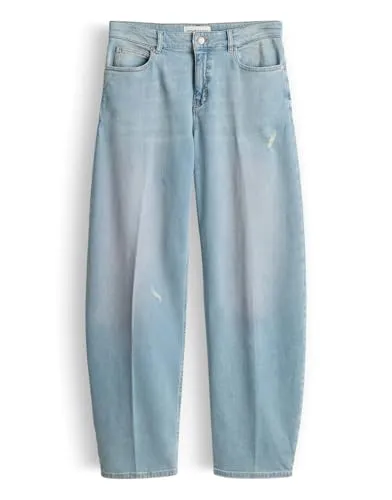 OPUS PANTS Damen Barrel | MARI Clear Barrel Jeans mit Powerstretch Mid Rise Light Blue, 38 L28