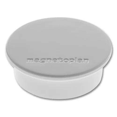 Magnethalter Color - Durchmesser 40 x 13 mm, 10 Stück, grau, hohe Haftkraft von 2,2 kg und kratzfeste Unterseite für optimale Nutzung