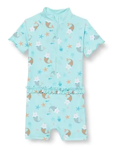 Playshoes UV-Schutz Einteiler Unisex Kinder Badeanzug, Einhornmeerkatze, 110/116 - Einteiliger Badeanzug mit UV-Schutz 50+, ideal für Sommertage am Strand. Aus schnelltrocknendem, recyceltem Material mit Kinnschutz für zusätzlichen Komfort.