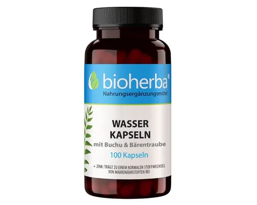 BIOHERBA R Wasser Kapseln mit Buchu & Bärentraube 100 Stück Nahrungsergänzungsmittel