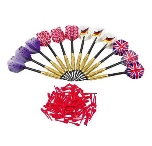 Kings Dart Softdarts Steeldart-Set inkl. 100 Longlife-Spitzen, Lange Lebensdauer