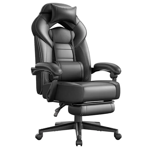 SONGMICS Gaming-Stuhl mit Fußstütze