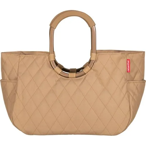 reisenthel Umhängetasche loopshopper L Frame Rhombus Ginger in beige von reisenthel
