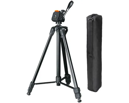 HAMA Delta 160 Dreibein Stativ - Stativ für wackelfreie Bilder bis 1600 mm Höhe, ideal für Foto- und Videokameras mit Schnellwechselplatte und sicherem Stand auf unebenen Untergründen.