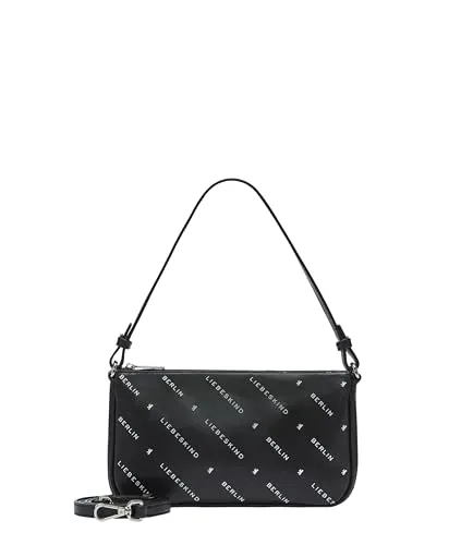 Liebeskind Monogram Soft Nappa S Schultertasche schwarz - Elegante Schultertasche aus weichem Nappaleder, ideal für jeden Anlass und bietet stilvollen Komfort.