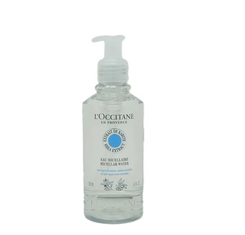 L'Occitane Karite Eau Micellaire 200 ml - Gesichtsreinigung mit feuchtigkeitsspendendem Karité-Extrakt, ideal zum sanften Entfernen von Make-up und Verunreinigungen.