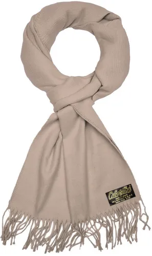 BRUBAKER Schal Cashmirillo Kuschelschal 30/40 x 180 cm Lang Leicht Warm Kuschelig, (Uni-Farben, 1-St. Herbst und Winterschal), Stola Tuch Schal mit Fransen für Damen und Herren