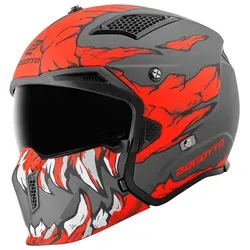Bogotto Radic Skulash Helm, schwarz-rot, Größe S von Bogotto