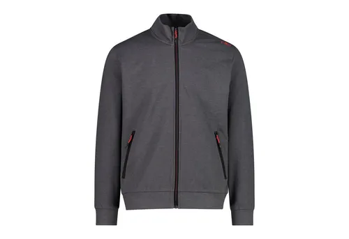 CMP MAN Jacket antracite mel. (U817) 56 - Funktionsjacke für Herren aus hochwertigem Baumwoll-Stretch-Gewebe, bietet hohen Tragekomfort und optimale Passform. Mit durchgehendem Reißverschluss und praktischen Taschen ideal für Freizeitaktivitäten.