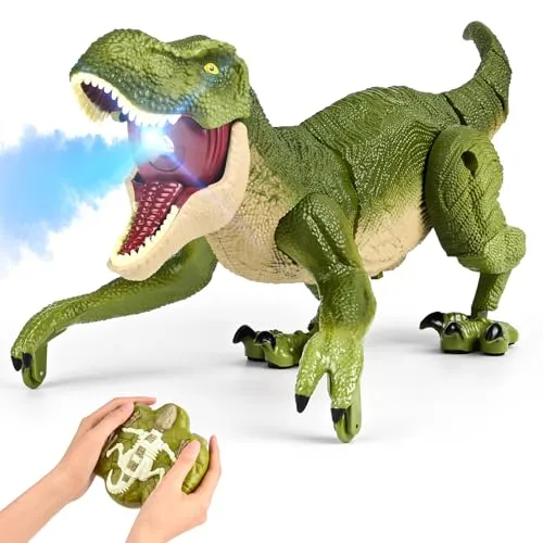 RC T-Rex Dinosaurier Spielzeug für Kinder - Dinosaurier & prähistorische Kreaturen für Kinder mit lebensechter Simulation, multifunktional und perfekt für aufregende Abenteuer im Spiel.