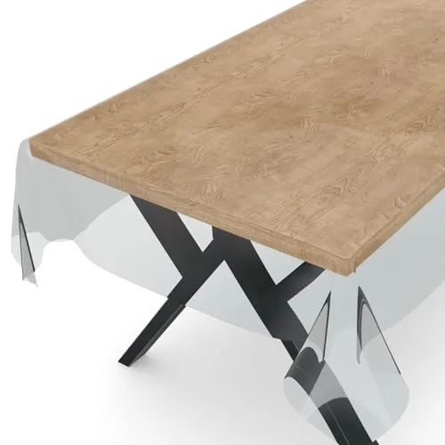 ANRO Transparente Tischdecke Schutzdecke Glasklar Durchsichtig Klarsichtfolie - Marta - 0,3mm 240x140cm Farbe Transparent