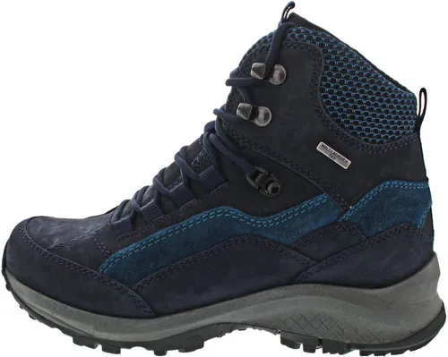 Waldläufer Stiefelette blau 4 – Bequeme Wanderschuhe für jeden Tag - Wanderschuhe mit 2 cm Absatzhöhe, aus hochwertigem Nubukleder, ideal für Komfort und Stil bei jedem Schritt.