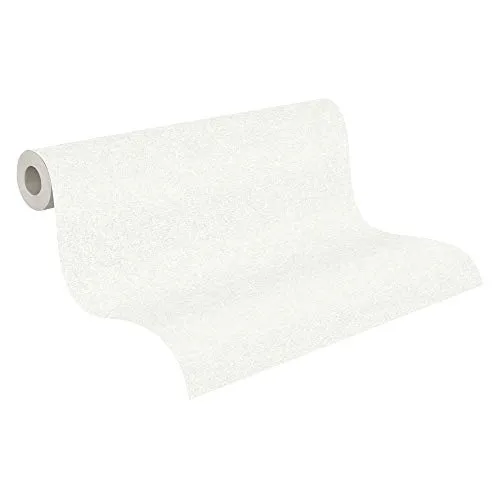 A.S. Création Vliestapete New Elegance Deutschland tapeziert Unitapete einfarbig 10,05 m x 0,53 m creme weiß 375482 37548-2