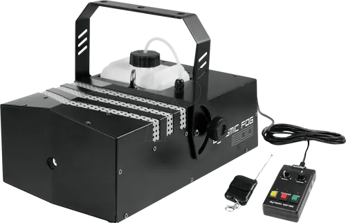 EURO 51702040 Nebelmaschine 1200 W DMX - Hochleistungsnebel - Nebelmaschine für beeindruckende Lichtinszenierungen mit 340 m³/min Ausstoßvolumen. DMX-Steuerung, Funkfernsteuerung und ein leistungsstarker 1200 W Heizkern machen sie zum idealen Begleiter für Events.