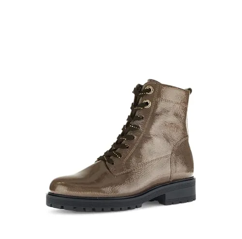 GABOR COMFORT Schnürstiefelette aus Leder - Wanderschuhe mit hohem Tragekomfort und modischem Design. Die bequeme Weite H und das herausnehmbare Fußbett machen sie ideal für breitere Füße und orthopädische Einlagen.