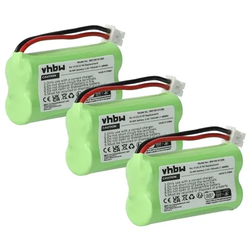 vhbw 3X Akku kompatibel mit Siemens Gigaset A12, A14, A24, A26, A145, A260, AS140, AL4H, Q063, Universum CL15, SL15 schnurlos Festnetz Telefon (700 mAh, 2,4 V, NiMH)