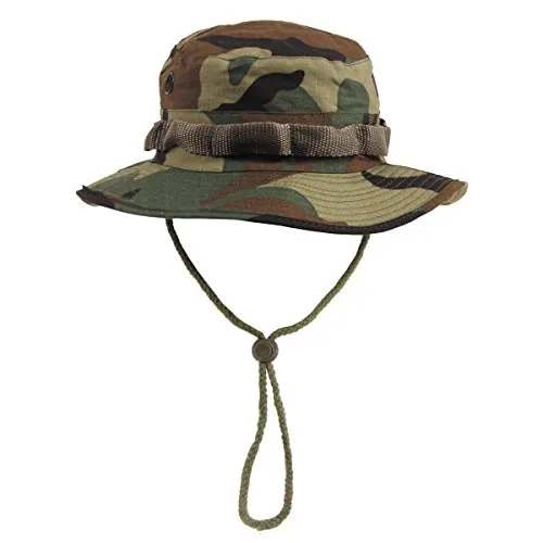 MFH Buschhut US mit Kinnband GI Boonie Rip Stop, XL, Woodland