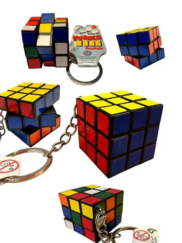 Whitehouse Leisure International Ltd Schlüsselanhänger Schlüsselanhänger Kinder Mini Anhänger keychain Rubiks Cube 3 cm, Schlüsselanhänger Kinder Mini Anhänger keychain Rubiks Cube 3 cm