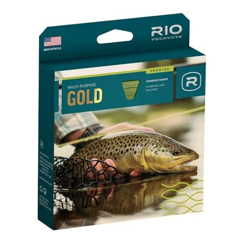 Rio Premier Gold WF5F Moos / Gold Floating Fly Line Forelle 90ft Slickcast