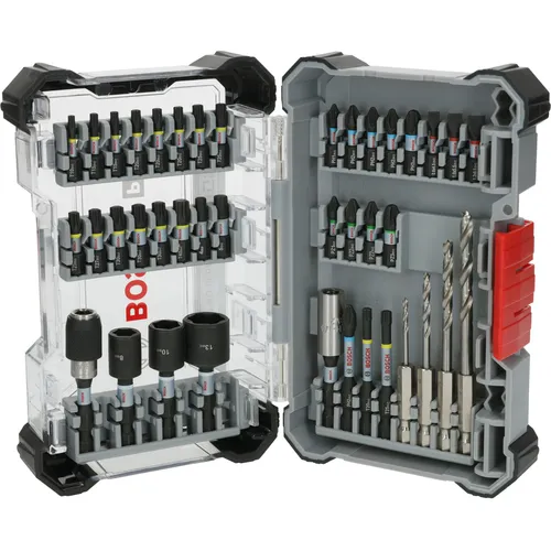Bosch Schrauberbit-Set PRO Impact und Holzbohrer Mixed 40-tlg. - Werkstatt und Zubehör - Hochwertiges 40-teiliges Set für präzises Schrauben und Bohren, ideal für Profis und Heimwerker.
