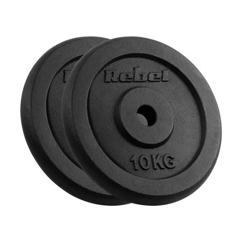 Zestaw obciążeń żeliwnych 2x10kg, otwór 31mm, talerz klasyczny, RE 5901890106160