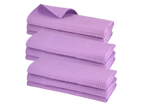 Engelland Geschirrtuch Poliertuch 9-tlg. Waffel-Pique in lila von ENGELLAND