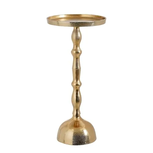 MICA Decorations Duco Beistelltisch – H54 x Ø25 cm – FSC 100% – recyceltes Aluminium – Gold