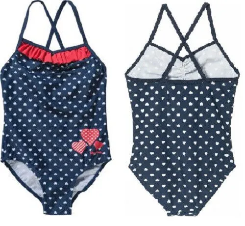 Kinder Badeanzug Playshoes UV-Schutz Badeanzug Gr.86/92 Herzchen Mädchen 1-2J. ✅