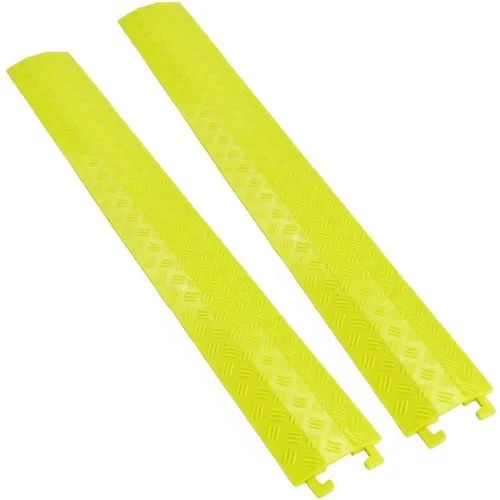 St. 1 Kanal Kabelbrücke Gelb PVC Überfahr Kabel Rampe Kabelkanal Kabelschutz 2