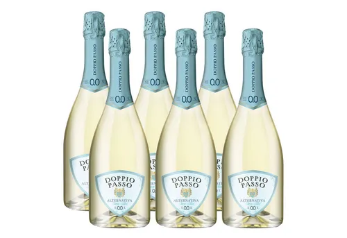 Doppio Passo Alternativa Sparkling – Prickelnde, alkoholfreie Prosecco-Alternative - Erleben Sie den Doppio Passo Alternativa: eine erfrischende, alkoholfreie Sparkling-Alternative mit fruchtigen Aromen und feiner Perlage. Ideal als Aperitif oder Begleitung zu leichten Gerichten.