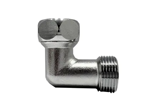 SpiceFlow Anschlussstück SpiceFlow 90° Winkeladapter, 3/4 Zoll Innengewind, 90° Winkeladapter, ¾“ Innengewinde, ¾“Außengewinde, Chrom