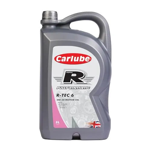 Carlube Triple R 0W-20 Vollsynthetisches Öl R-TEC 6, 5 L, API SN, API SN Plus RC