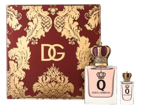 Dolce & Gabbana Q Eau de Parfum Set 50 ml + 5 ml - Elegantes Eau de Parfum Set mit fruchtig-aromatischem Charakter. Ideal für stilbewusste Frauen, die moderne Düfte schätzen. Perfekt als Geschenk oder für den persönlichen Genuss.