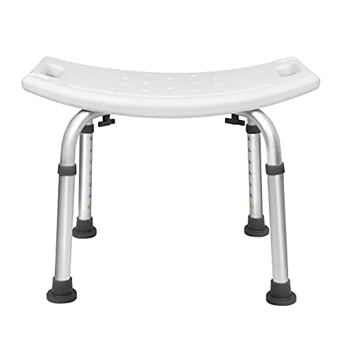 LZQ Duschhocker Duschhocker Höhenverstellbar 38-53cm Duschhocker Rutschfester Duschhocker aus Aluminium und Kunststoff für Senioren und Schwangere
