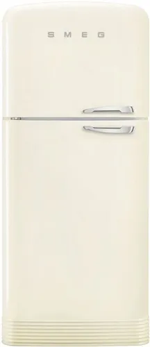 Smeg FAB50LCR5 Standkühl-Gefrierkombination Creme 50's Retro Style - Kühlschrank im ikonischen 50's Retro Design, bietet großzügigen Stauraum und energieeffiziente Kühlung für stilbewusste Küchen.