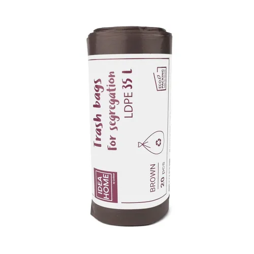 IDEA HOME Müllbeutel 35L, 20-Stück, Müllsäcke aus Kunststoff, Müllsäcke für die