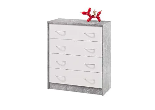 Stella Trading Optimus Kommode 8 – Breite mit 4 Schubkästen