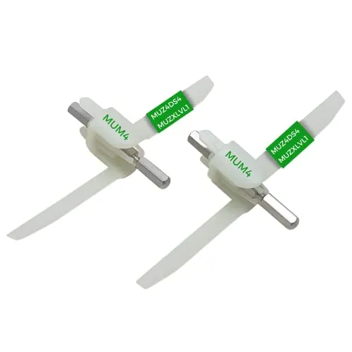LICHTBLAU 2er Set Mitnehmer Flügelrad für Bosch Küchenmaschine MUM4 mit transparentem Deckel I Durchlaufschnitzler Ersatzteil passend für MUZ4DS4 630759 10004361 I Bosch MUM4 Zubehörteil