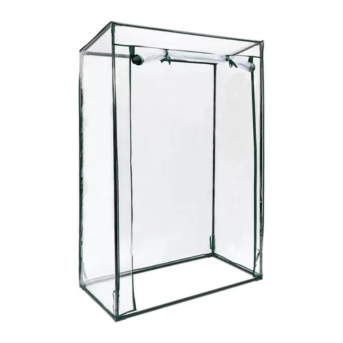 Foliengewächshaus 2er Set für Tomaten - Garten-Zubehör, transparentes PVC-Gewächshaus für optimales Wachstum, ideal für Tomatenanzucht mit 1 Jahr Herstellergarantie.