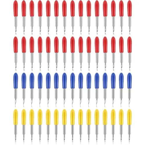 YOYEAH 60 Stück Ersatzklingen Set für Cricut Explore Air, Cricut Explore Air 2, Cricut Explore Air 3, Cricut Maker, Cricut Maker 3, Cricut Expression - 30/45/60°