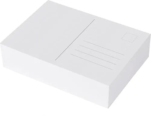 Blanko Postkarten weiß, DIN A6, kreatives Basteln, gestalten individueller Postkarten, hochwertiges Kunstdruckpapier (350g/m2) 100